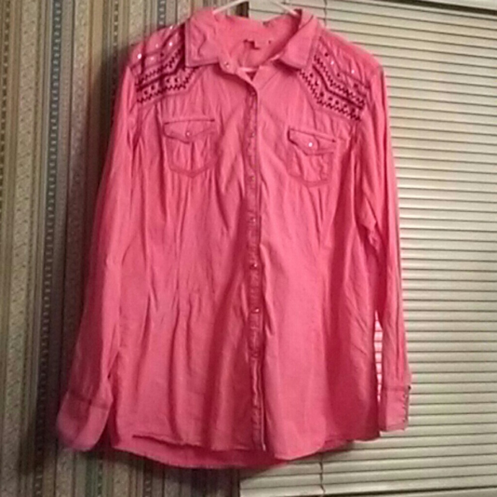 Ariat western snap button XXL